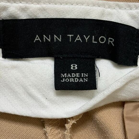 Ann Taylor Chino Pants Women 8 Flat Front Stretch Performance Golf Golfer Preppy - Picture 8 of 9